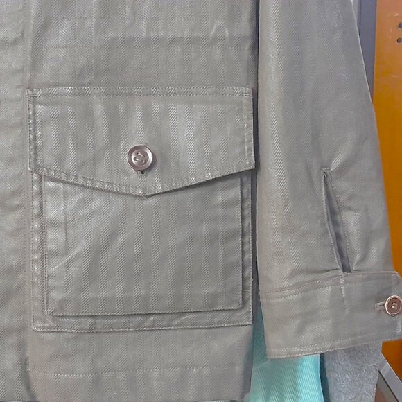 Jack Spade Military Style Field Jacket Mens Medium Waxed Cotton Herringbone - Picture 4 of 16